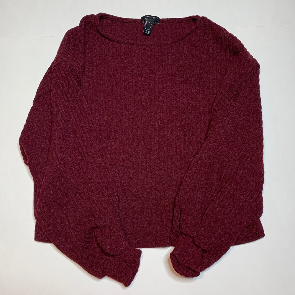 Maroon cuffed sweater